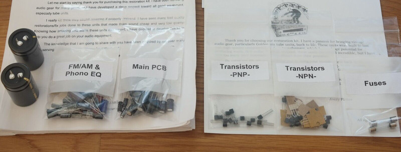 Technics SA-400 rebuild restoration recap service kit repair filter capacitor