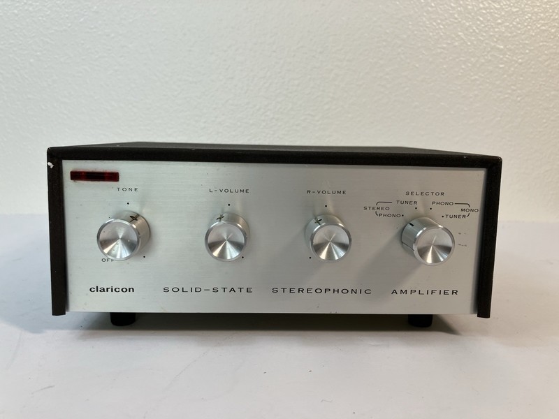 CLARICON SOLID STATE STEREOPHONIC AMPLIFIER MODEL 36-105 JAPAN – TESTED WORKING