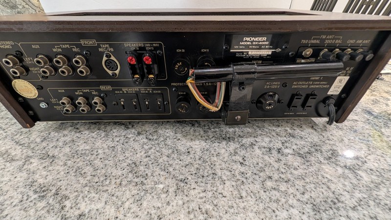 Pioneer Receiver QX-4000 Recapped, new main speaker terminals, Silver Face. gallery
