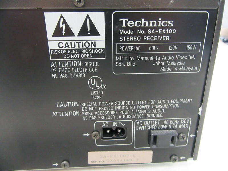 VINTAGE TECHNICS AV CONTROL STEREO RECEIVER SA-EX100 W/ REMOTE gallery