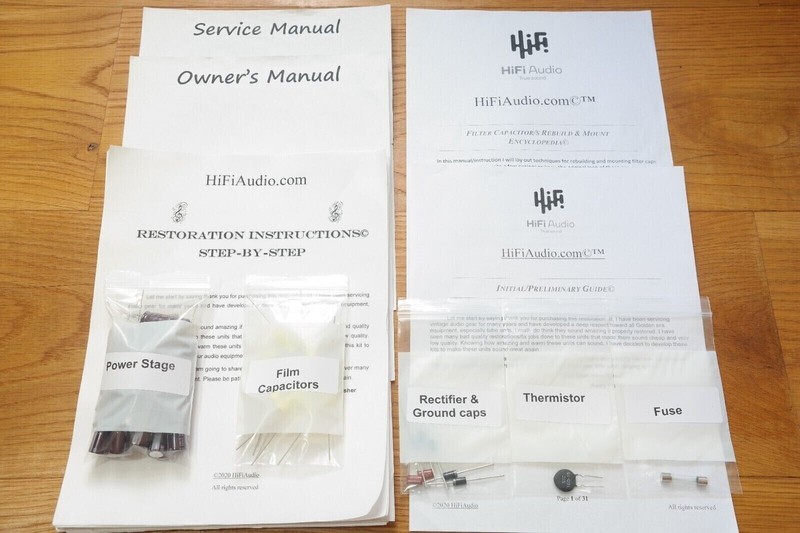 Pilot 602MA restoration kit service recap capacitor fix rebuild filter capacitor