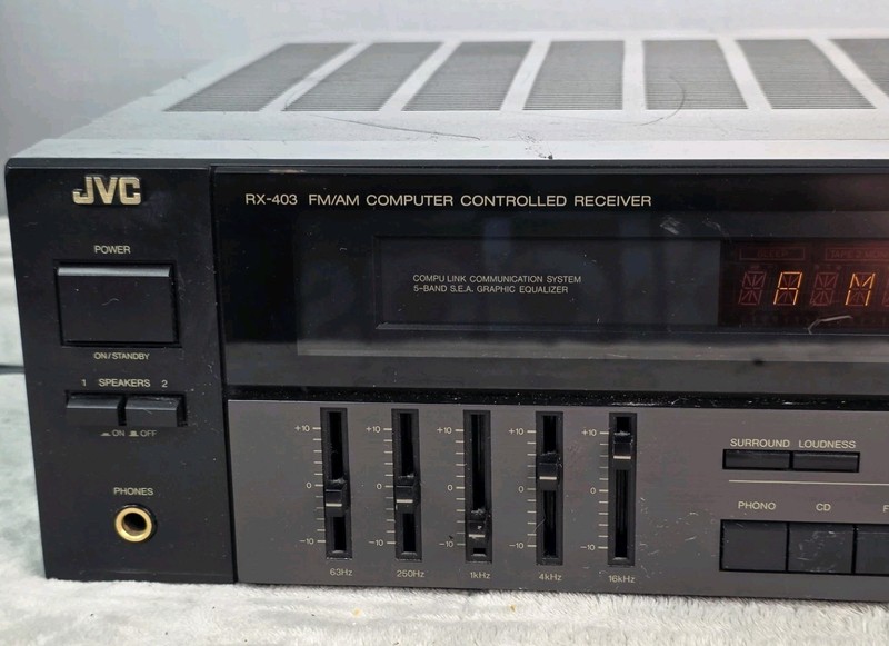 JVC RX-403 Vintage Stereo Receiver AM/FM Equalizer Tested Working gallery
