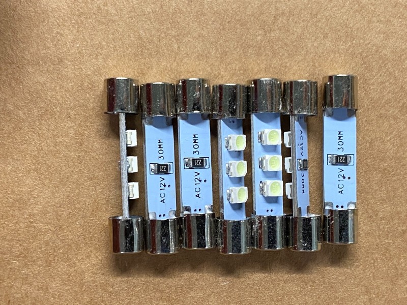 7 New Cool Blue 12V Fuse Lamp LED Light Bulbs for JVC Realistic Luxman