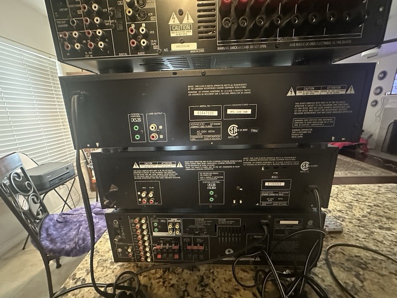 kenwood stereo w/ cass & cd player, Sony rec speaker.DENON rec HP printer $100 gallery