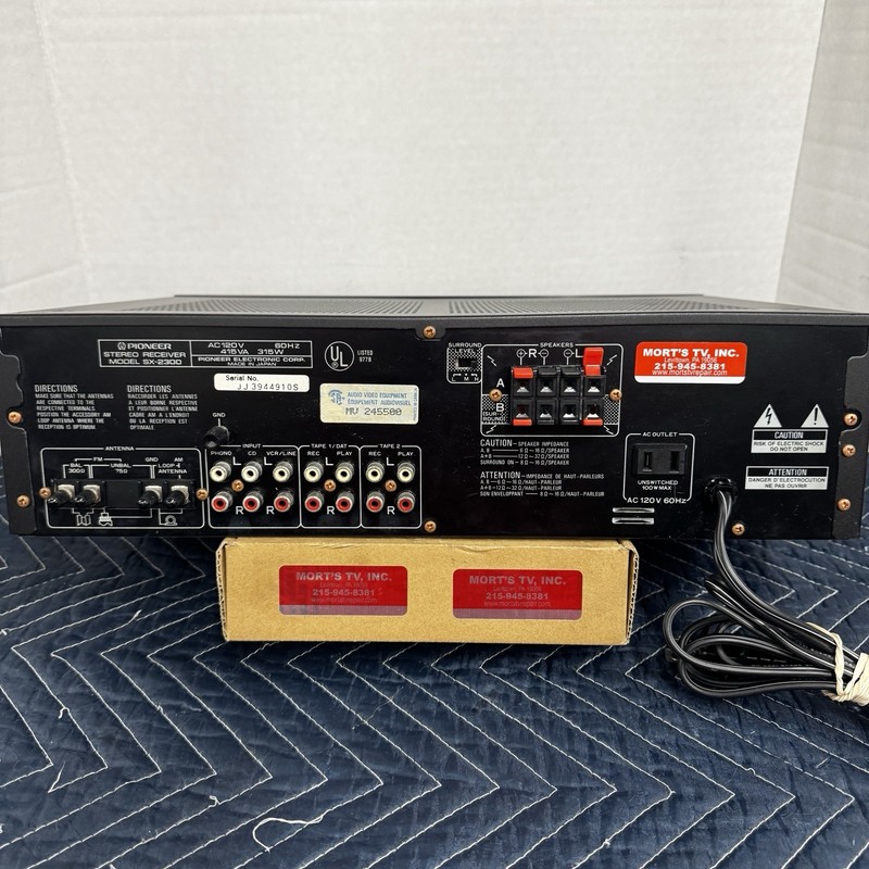 PIONEER SX-2300 VINTAGE AM/FM STEREO RECEIVER - SERVICED - CLEANED - TESTED gallery