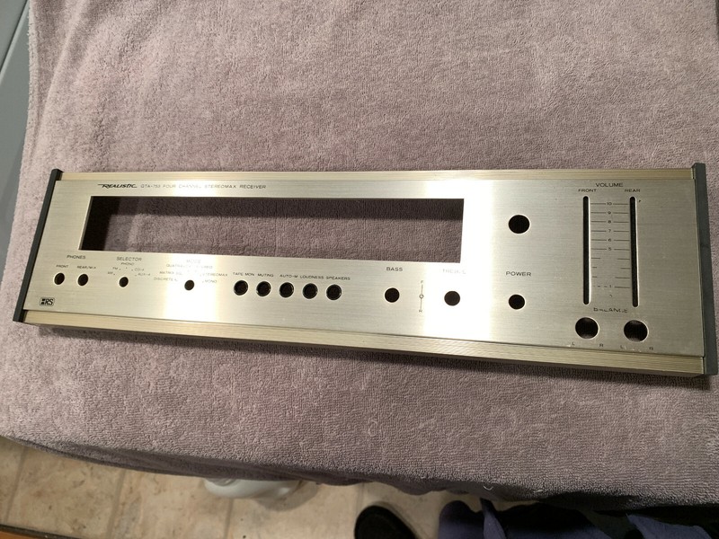 Realistic QTA-753 Vintage Quad Receiver Parting Out Faceplate (no glass)