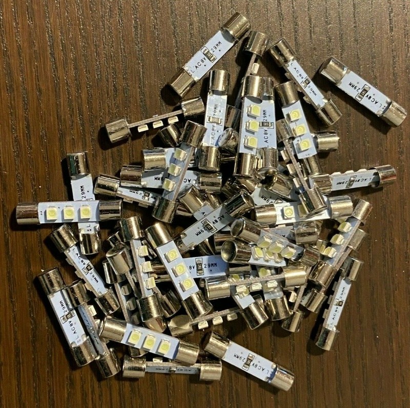50 New Red 8V Fuse Lamp LED Light Bulbs for Marantz Sansui Pioneer Kenwood