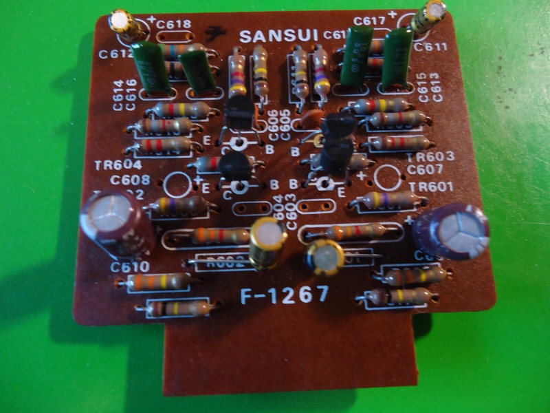 SANSUI QRX-6001 Parts Equalizer Board F-1267 Recapped New Transistors