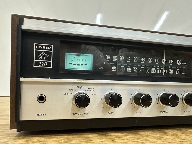 Vintage 1970s Receiver The Fisher 170 Stereo Walnut Finish TESTED Works Nice! gallery
