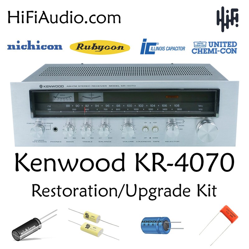Kenwood KR-4070 rebuild restoration recap service kit repair filter capacitor