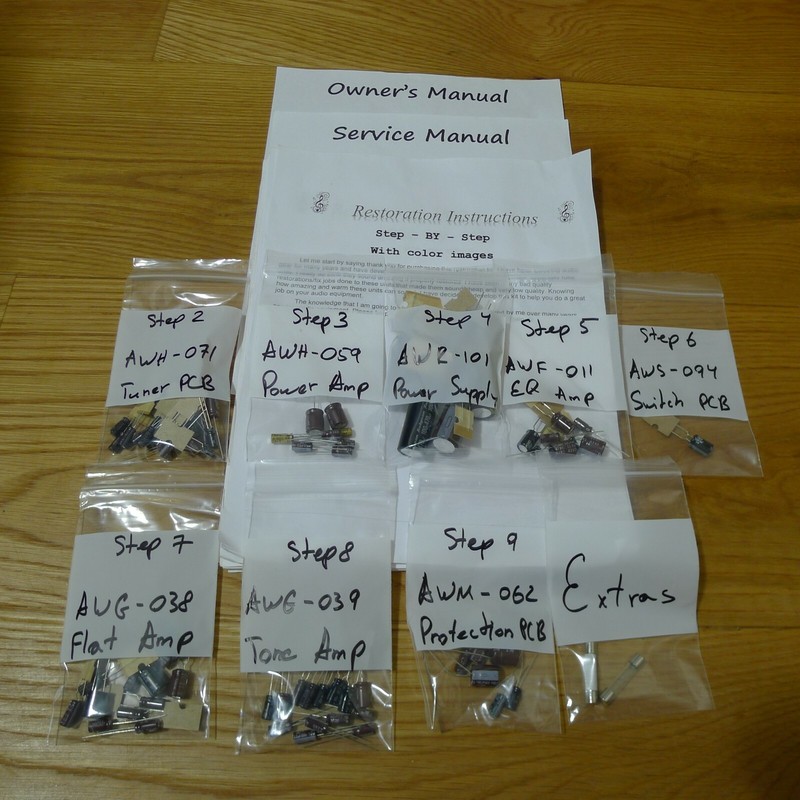 Pioneer SX-950 rebuild restoration recap service kit fix repair capacitor