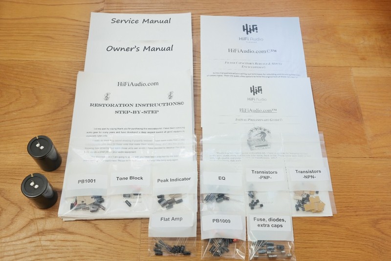 Luxman R-1040 receiver rebuild restoration Capacitor Kit fix repair rebuild