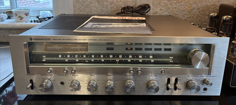 Kenwood KR-8010 AM/FM Stereo Receiver 125 WPC Open Box Perfect Working Condition