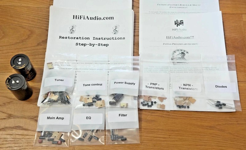 Hitachi SR-904 rebuild restoration recap upgrade capacitor kit repair gallery