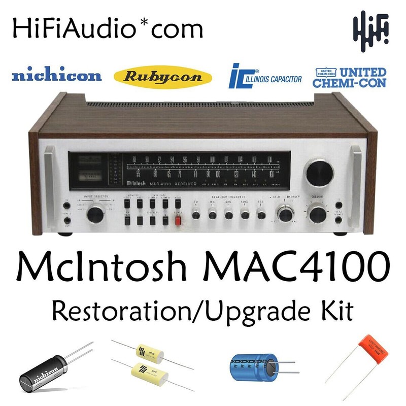 McIntosh MAC-4100 restoration recap service kit fix repair capacitor