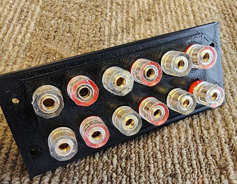 New Kenwood KR-9600 KR-6200 Speaker Terminal Conversion Plate (Banana Plugs)