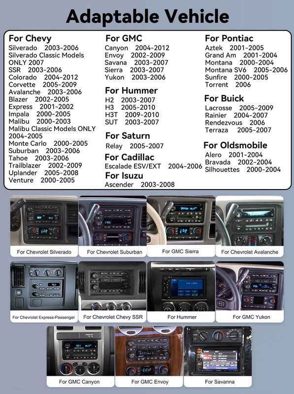 AmPremium 264G Car Stereo Radio For Chevy Chevrolet Silverado Ssr Tahoe 2003-200 gallery
