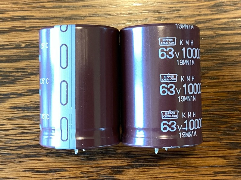 2 Replacement Main Filter Capacitors Sansui G-5700 Chemi-Con 10000 uf 63v 35mm