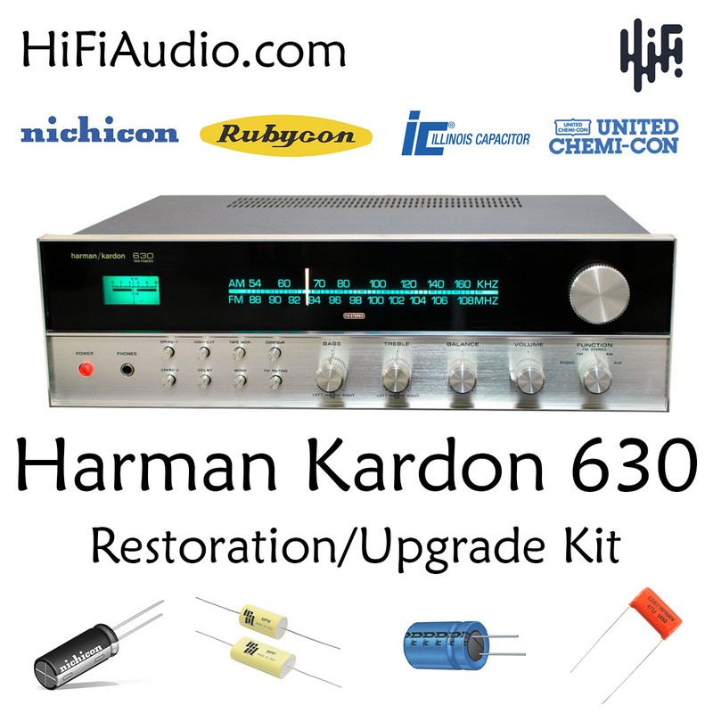 Harman Kardon HK 630 receiver restoration kit service recap capacitor rebuild