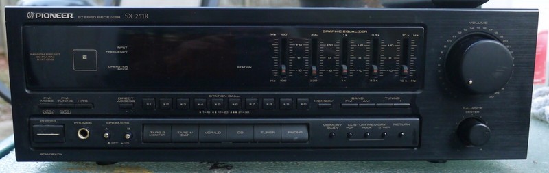 Pioneer SX-251R 5 Band EQ 50Watts/ Channel Stereo Receiver Tested Remote JAPAN