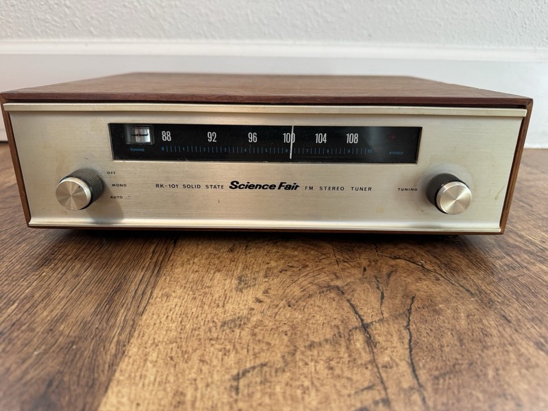Vintage Solid State Science Fair Radio Shack RK-101 Stereo Tuner Tested
