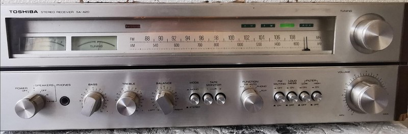 Vintage Toshiba SA420 Stereo Receiver For Repair Parts as is it Watch Video Demo