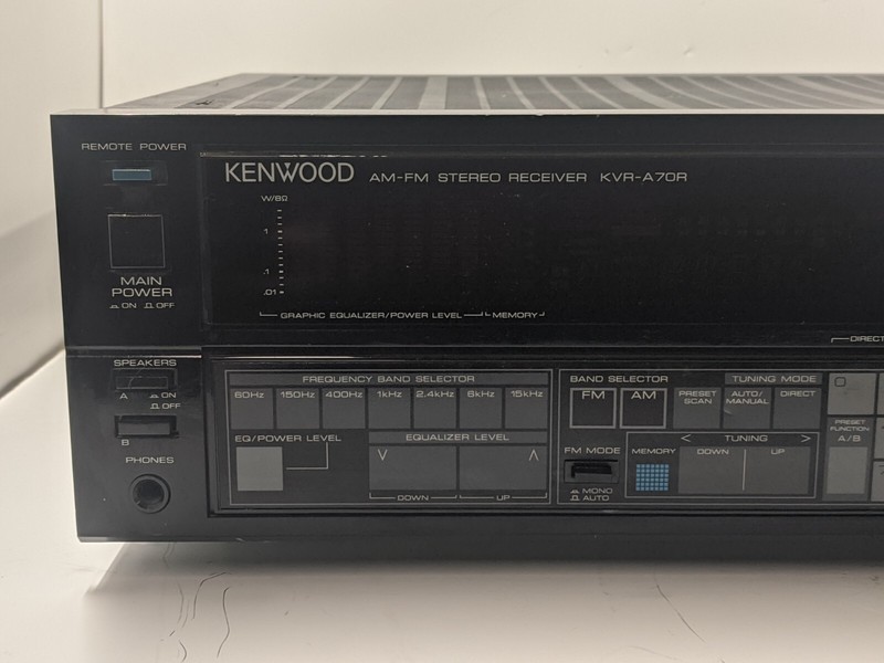 Vintage Kenwood KVR-A70R Stereo Receiver AM/FM Stereo tuner. TESTED GOOD-** READ gallery