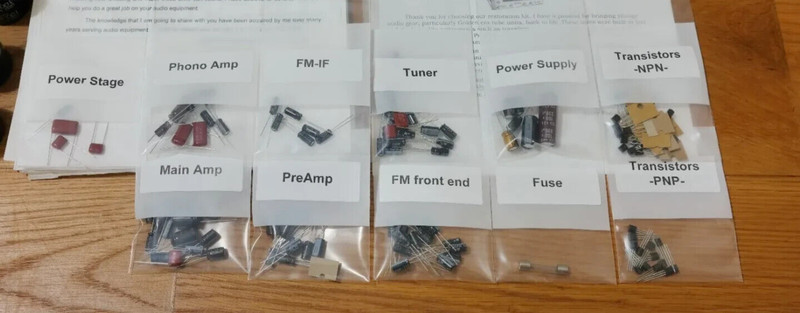 Marantz 2220B receiver rebuild restoration recap upgrade capacitor kit repair