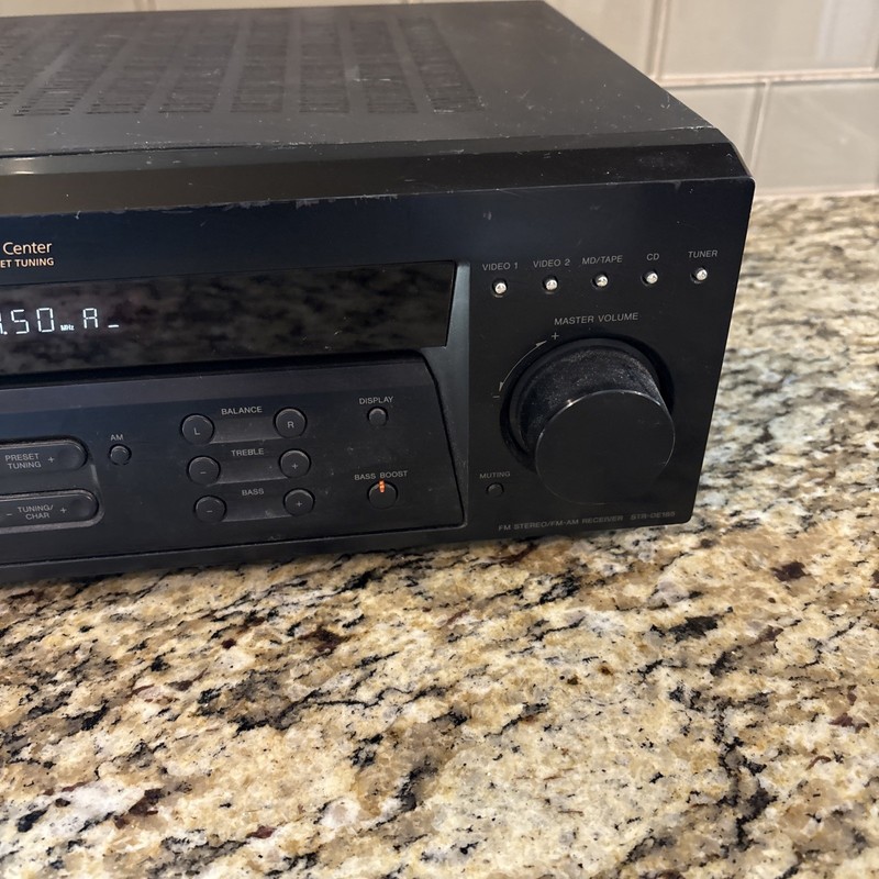 Sony STR-DE185 FM/AM AV Receiver-Stuck In Protect Mode-Face Is Seperated At Top gallery