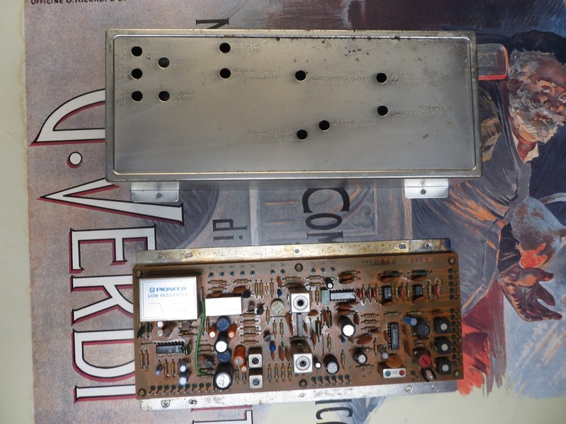 PIONEER SX-1250 STEREO RECEIVER FRONT TUNER BOARD PART # AWE-068 + COVER ANH-287