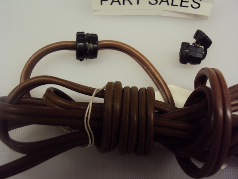 Universal Vintage Non Polarized Brown Line Cord & Strain Reliefs. Tested. gallery