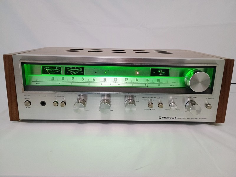1979 Pioneer SX-580 Receiver – New Caps, Cabinet, Choice of LED – Tested