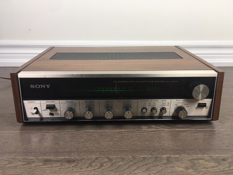 SONY STR-230A AM/FM Stereo Receiver Wooden Book-Shelf 1972 Japan Vintage RARE