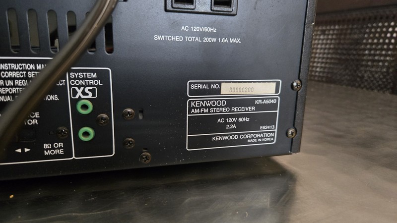 Kenwood KR-A5040 AM-FM Stereo Receiver 200W Tested Works No Remote Included gallery