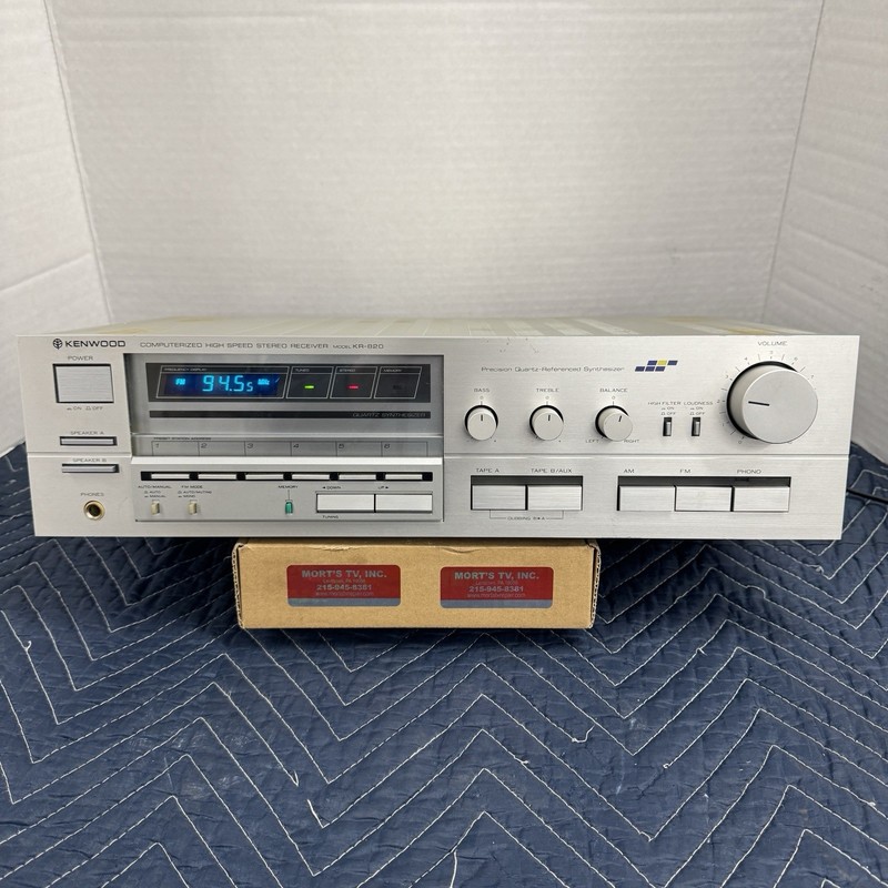 KENWOOD KR-820 VINTAGE AM/FM STEREO RECEIVER – SERVICED – CLEANED – TESTED