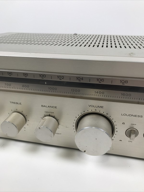 Hitachi Am-Fm Stereo Receiver SR-4010 silver plate vintage radio tuner gallery