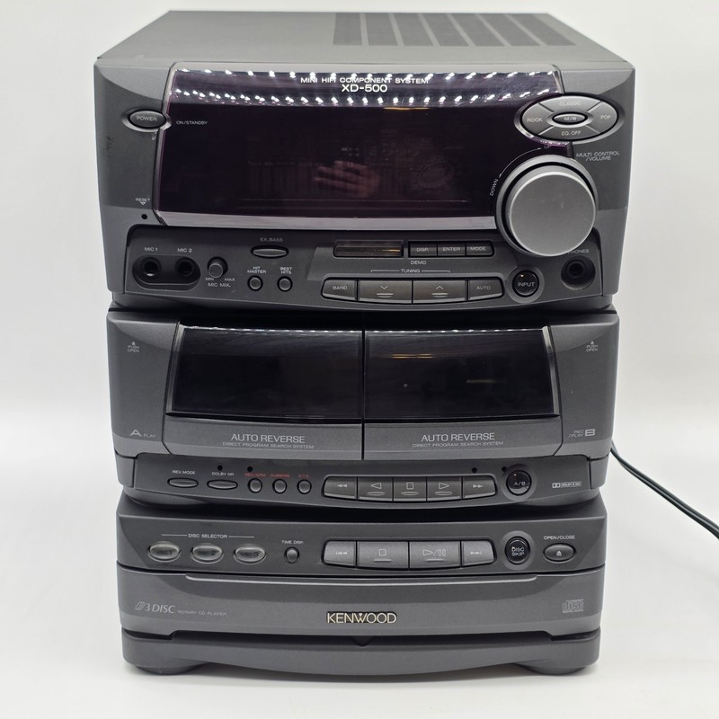 Kenwood XD-500 Stereo System|3 Compact Disc Changer| 2 Cassette Decks| July 1997