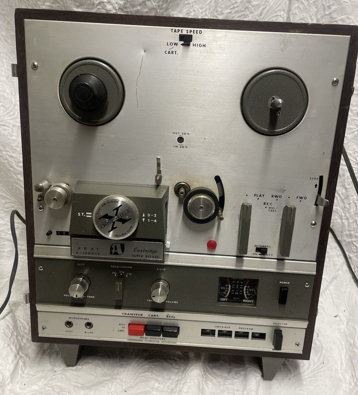AKAI X 1800 SD Reel to Reel Stereo Vintage Not Working For Parts Made in Japan