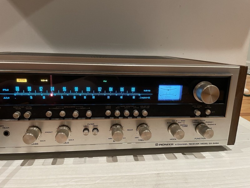 Pioneer QX-949A 4 Channel Quadraphonic AM/FM Stereo Receiver Powers On *READ* gallery
