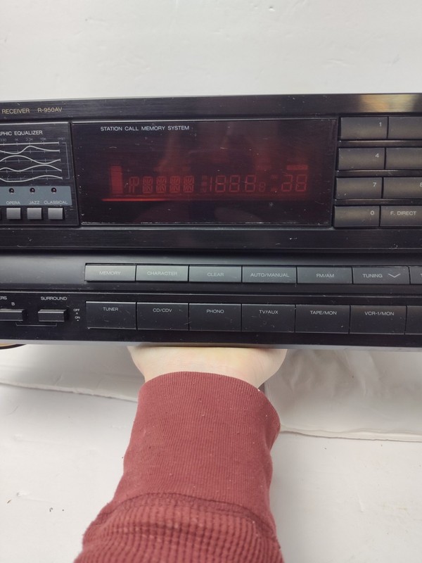 Vintage 90s Sansui R-950AV AM/FM Stereo Receiver POWERS ON-FUNCTIONS UNTESTED gallery