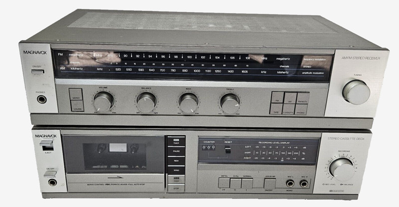 MAGNAVOX AM FM FM Stereo Receiver FR5130SL01 And Cassette Deck MADE IN BELGIUM
