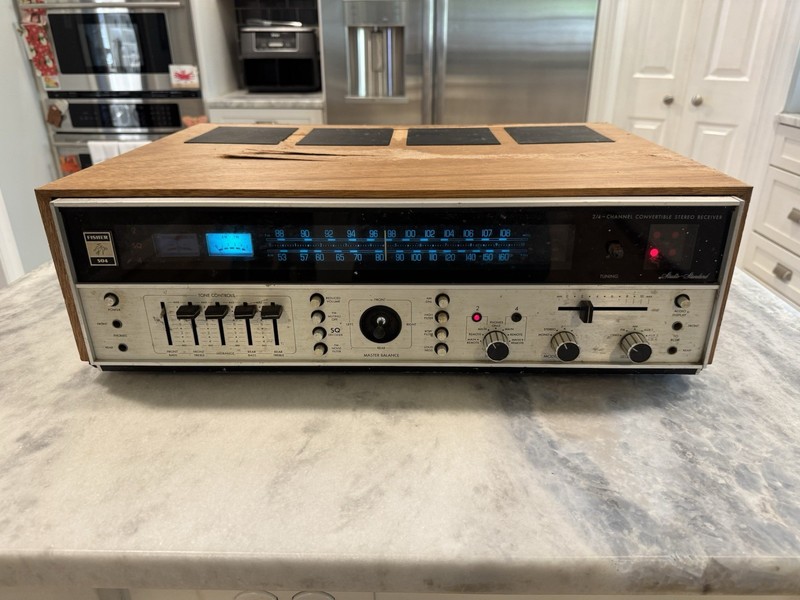 Vintage Fisher 504 Four Channel Stereo Receiver Parts Repair QUADRAPHONIC -Video
