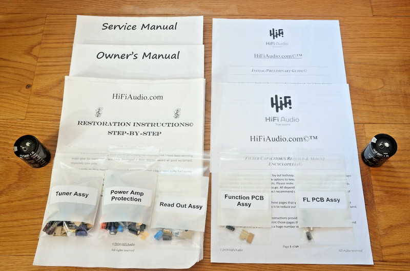 Pioneer SX-3700 rebuild restoration recap service kit repair filter capacitor gallery