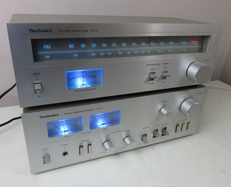 TECHNICS 2PC SU-Z1 INTEGRATED AMP + ST-Z1 TUNER RECAPPED PRO SERVICED + LED's gallery