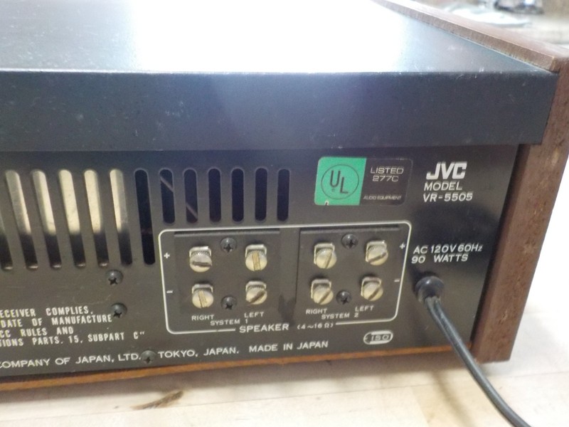 Vintage JVC VR-5505 AM/FM Stereo Receiver Made In Japan - Parts or Needs Knob gallery