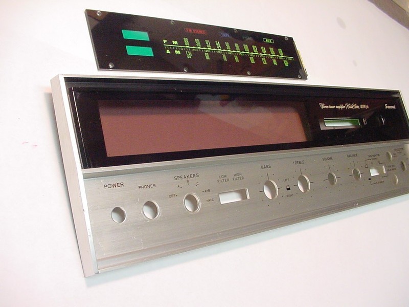 SANSUI 5000A RECEIVER 2-PARTS FRONT PANEL FACEPLATE LOT *****