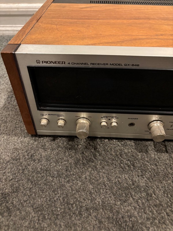 PIONEER QX-646 Vintage Wood Quad 4 Channel Receiver Tested See Video