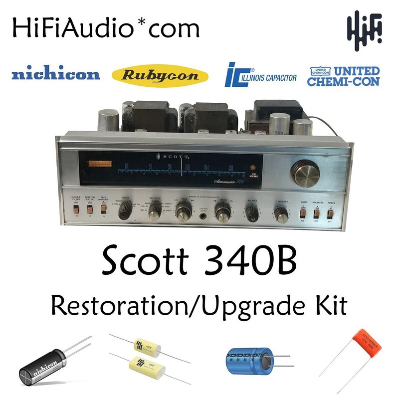 Scott 340B receiver tuner restoration repair service rebuild capacitor kit fix