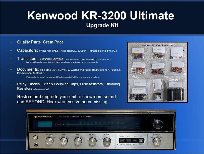 Kenwood KR-3200 Receiver Ultimate Upgrade Kit Genuine Parts Restoration