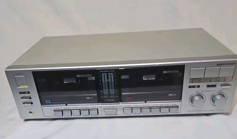 Sears Proformance Synchronized Dual Tape Cassette Deck Vintage Model 564